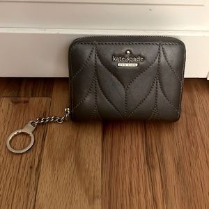 Gray woven Kate spade wallet